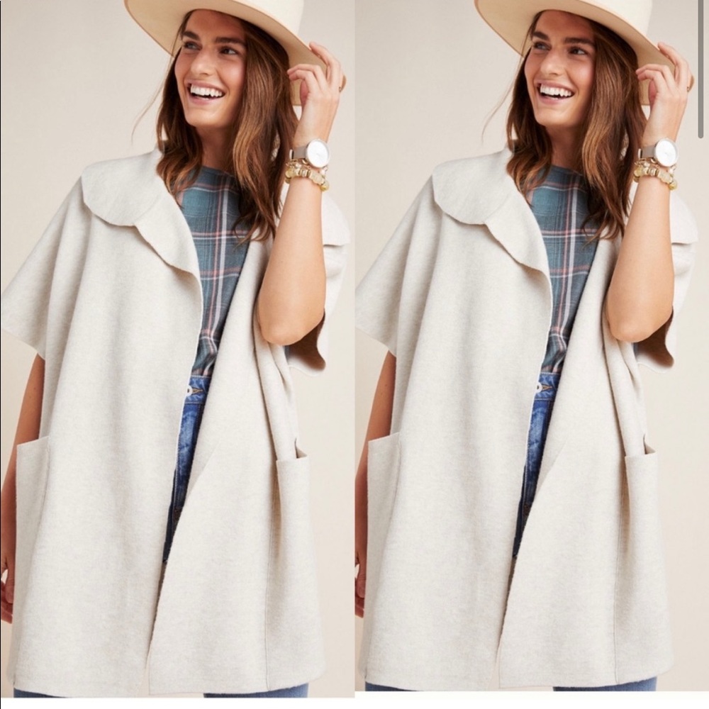 Anthropologie 💫 HP💫 Akemi + Kim Emory  Knit Kimono Wrap One Size - Picture 3 of 12